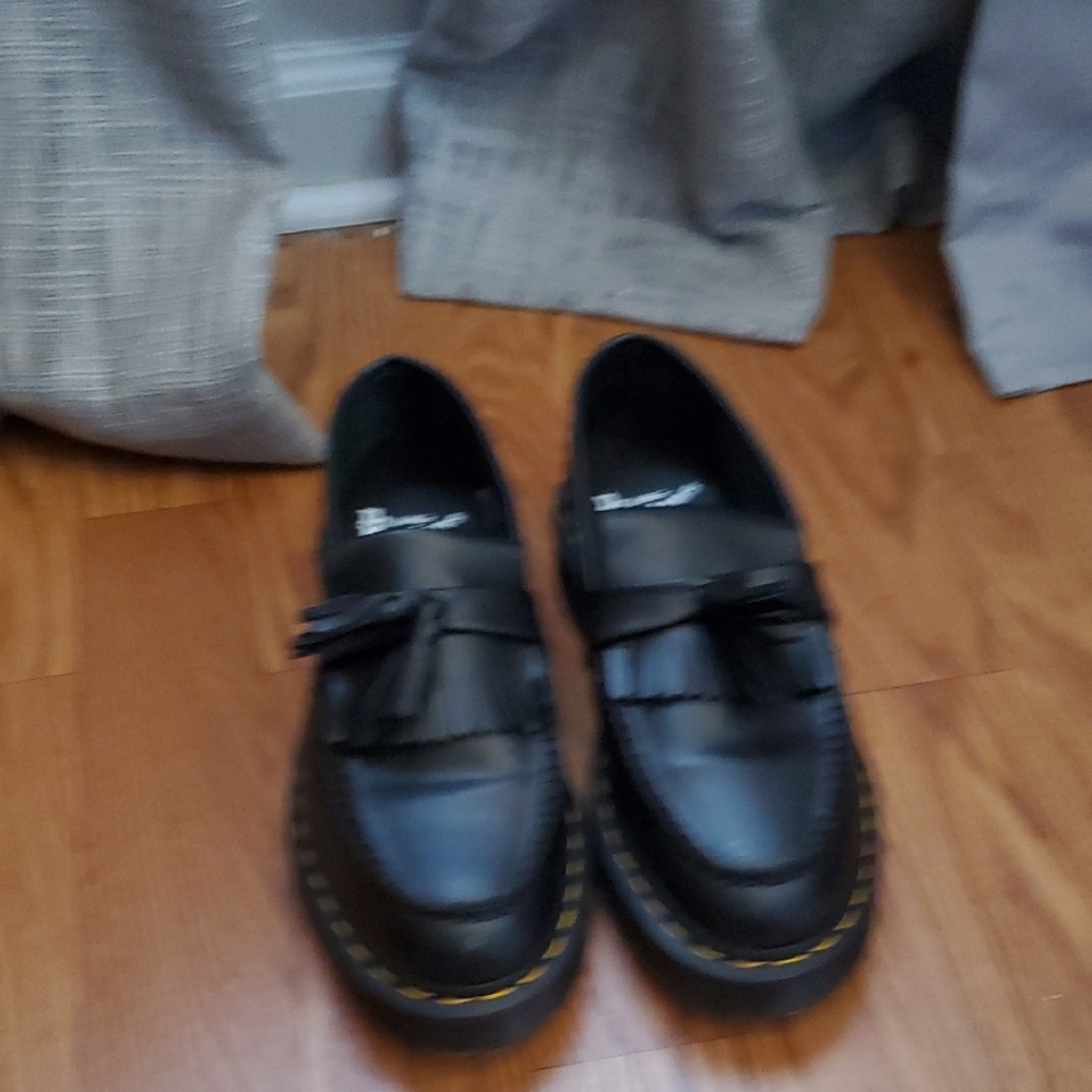 Dr. Martens Black Tassel Slip-On Loafers